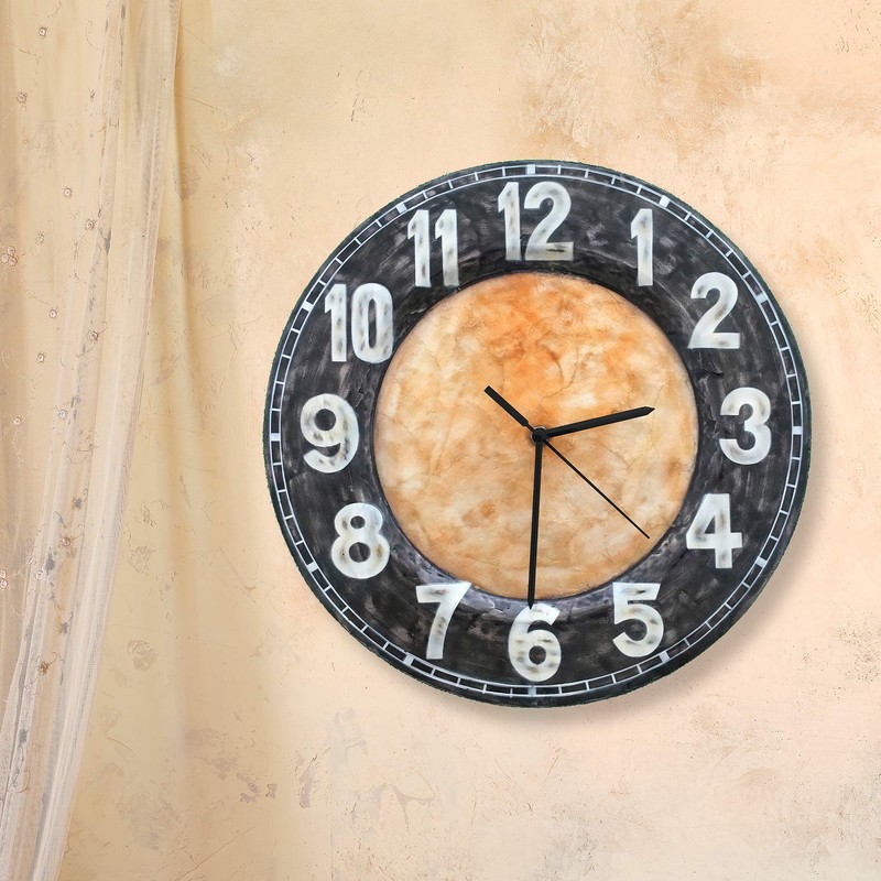 Eangee Home Design 13 Inch Diameter Wall Clock Multicolor Face