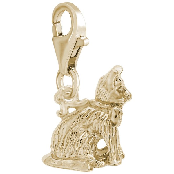 Gold Plated Cat Charm with Lobster Claw Clasp