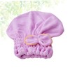 minkissy Microfiber Fleece Dry Hair Cap Butterfly Knot Princess Hat