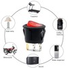Red Light SPST 3-Pin ON/Off Round Boat Rocker Switch AC