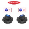 MKBKLLJY MKBKLLJY 4Pcs Round Rocker Switch Waterproof DC 12V 20A,SPST