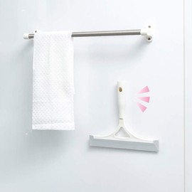 Azuma PK764 Bathroom Cleaning Brush, Bathroom Drainer Wiper, Drainer Width: Approx. 8.7 inches (22 cm), Side: Approx. 1.4 inches (3.5 cm), Fits Curved Surfaces and Narrow Places, Holds Securely on Walls with Magnets