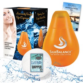 Silk Balance hot tub 76oz or 38oz Silkbalance Conditioner with Grime Gripper for Silk spa Spas, Macke Product Guide for Hot Tubs & Spas