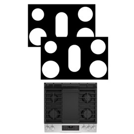 2PCS Gas Stove Top Protector Compatible With LG Model LSD4913ST 30 Inch Gas Range Mat, Ultra Thin 0.3MM Thickness, Reusable, Non-Stick and Easy to Clean