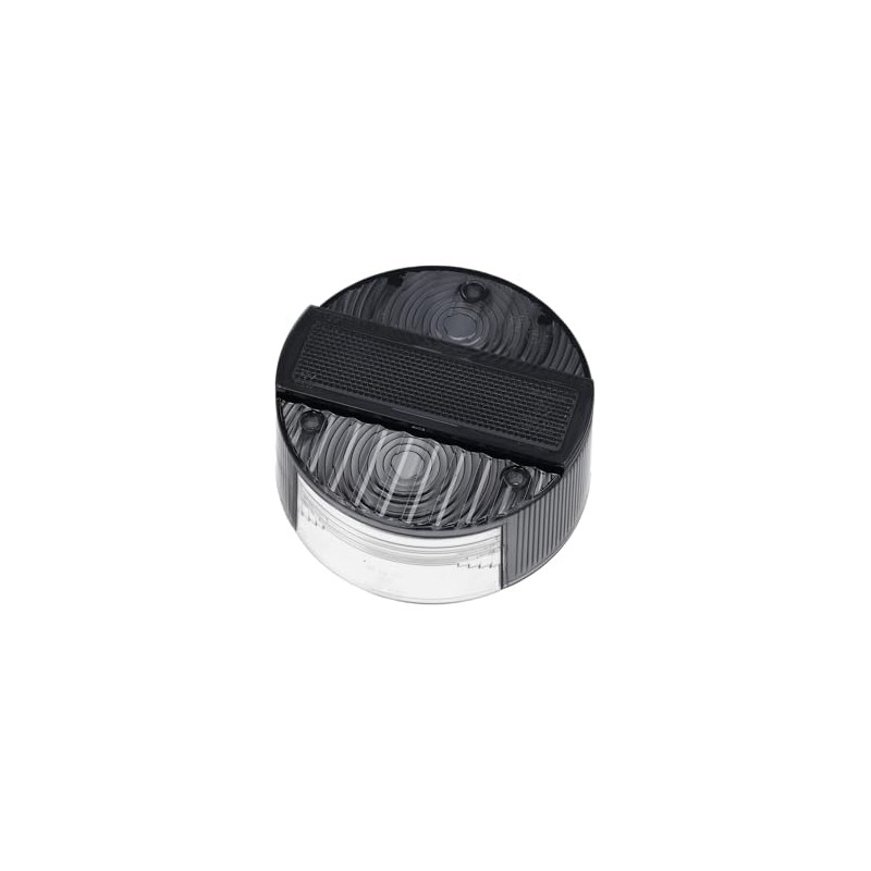 Rear light cap, round, smoke grey, diameter 120 mm with