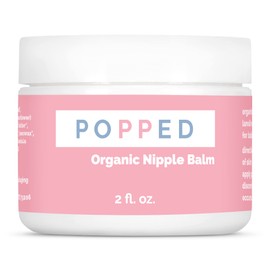 Popped Organic Nipple Butter | Made in the USA | Moisturizing Nipple Cream for Sore, Dry, and Cracked Nipples | Postpartum Essential Balm for Breastfeeding, Nursing (2 fl oz)