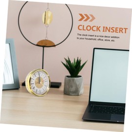 FUNOMOCYA Retro Quartz Clock Insert Round DIY Clock Face with Roman Numerals for Home Office Decor Easy Installation