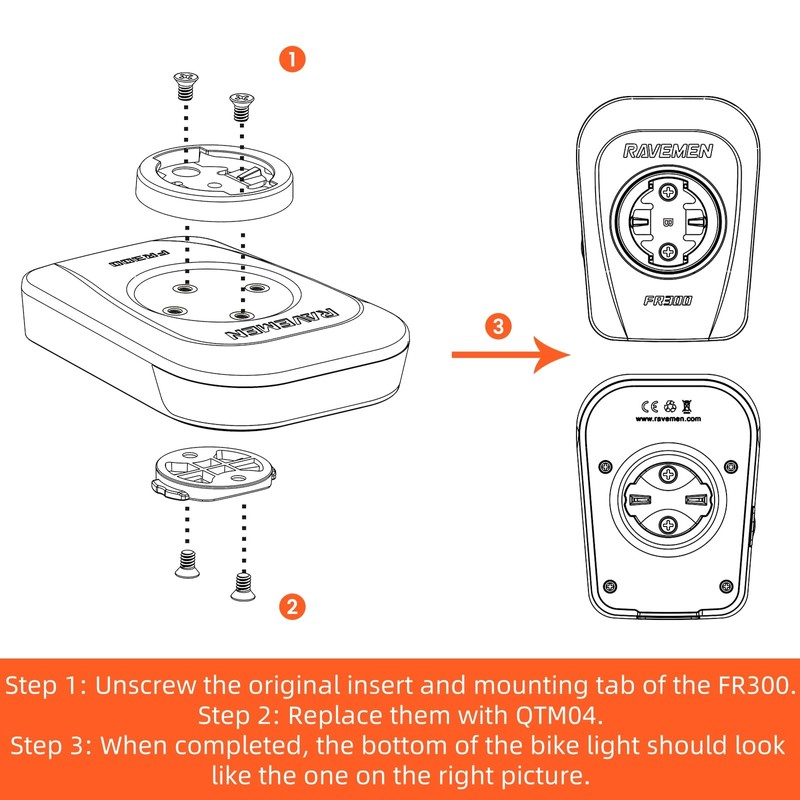 Ravemen QTM04 for FR300 to Be Comaptible with Bryton Bike