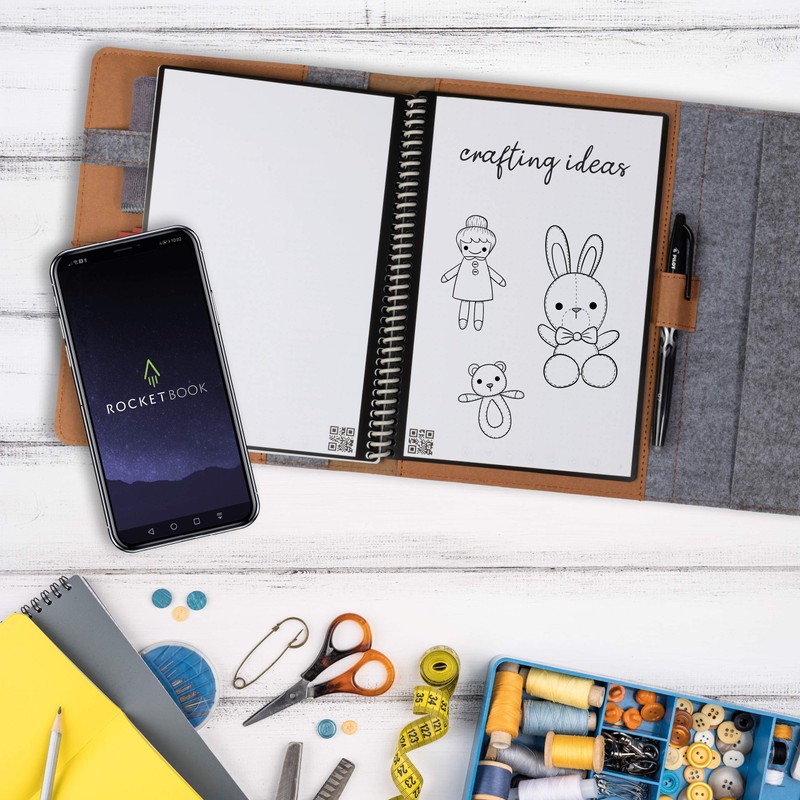Rocketbook Smart Notebook Folio Cover - Dark Matter Black For