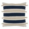 SARO LIFESTYLE Naviguer Collection Rope Appliqué Throw Pillow with Poly