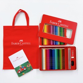 Faber Castell 27131007 Colored Pencils, Set of 48 Colors, Tote Bag, Notebook Included