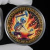I'm Fine Skull in Burning Dumpster Challenge Coin