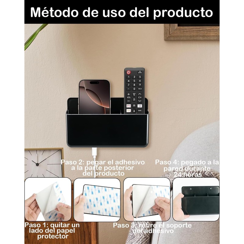 2 Piezas Porta Controles, Porta Controles Pared De Múltiples Mandos