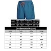 Bulobulo Swimming Trunks with Zip Pocket Men's Quick-Drying, peacock blue,