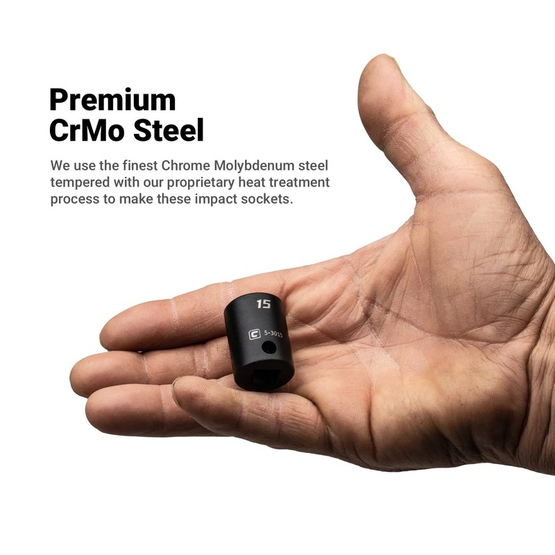 Capri Tools Shallow Impact Socket, 3/8-Inch Drive, 6-Point, Metric (23