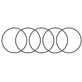 sourcing map Pack of 5 Nitrile Rubber O-Rings 120 mm OD 113.8 mm ID 3.1 mm Wide Seal