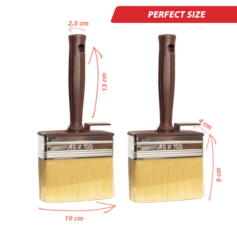 SIZAH 2 Pack Shed & Fence Block Brush, For Shed