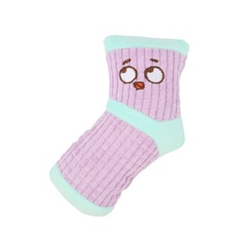 Squeaky Dog Toys, Funny Dog Toys Stuffed Plush Dog Toy, Cute Socks Dog Birthday Gift Dog Chew Toys Pet Toys for Small Medium Dogs(Green Purple)