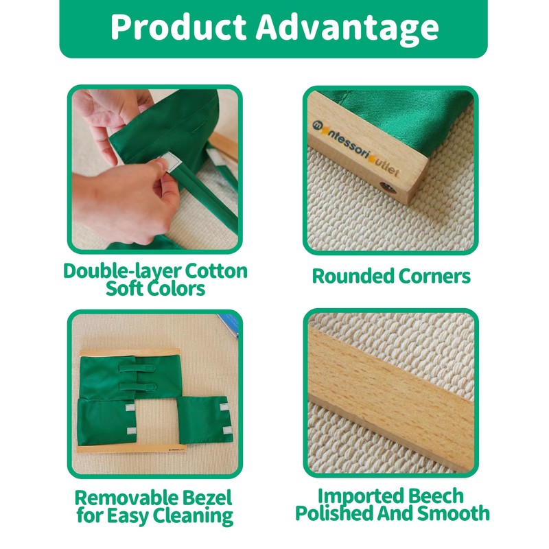 MONTESSORI OUTLET Velcro Frame | Practical Life Material for Toddlers