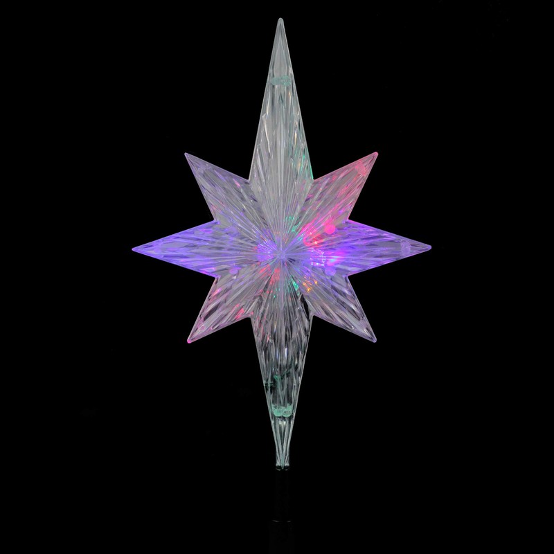 Kurt Adler 11.25-Inch UL Polar Star Treetop with LED Color-Changing