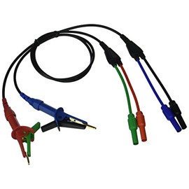 Extech 380565 Test Leads with Kelvin Clips for Milliohm Meter Model 380580