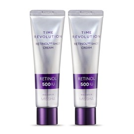 Missha Time Revolution Retinol 500 Shot Cream 60ml x 2 / 미샤 타임 레볼루션 레티놀 500샷 크림 60ml 2개