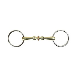 AK Loose Ring Rhombus mit Cooper Roller Middle Link in Neusilber Horse Bits AKRS-2625 (Deutsch/Silber, 5.25'')