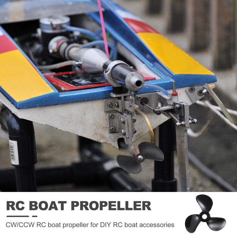 sourcing map 2Set RC Boat Propeller, 3 Blades Propellers 4mm