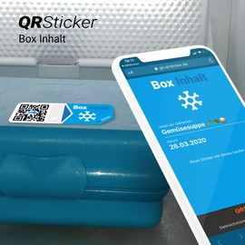 QR Code Sticker for Contents of Food Storage Containers, Tupperware, Fridges, Save and Retrieve Contents and Expiration Date via Smartphone App, via QR Code, Smart Home (S, 9 Stickers)