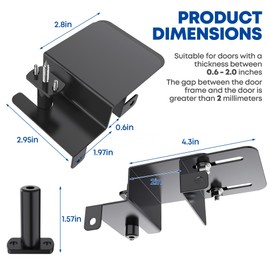 RIAUOR Child Safety Door Top Lock - Adjustable Child Proof Door Top Lock Based On Door Frame Thickness, Top Door Lock Designed For Child Safety At Home, Lock And Unlock from Both Sides (Black, 1 Pcs)