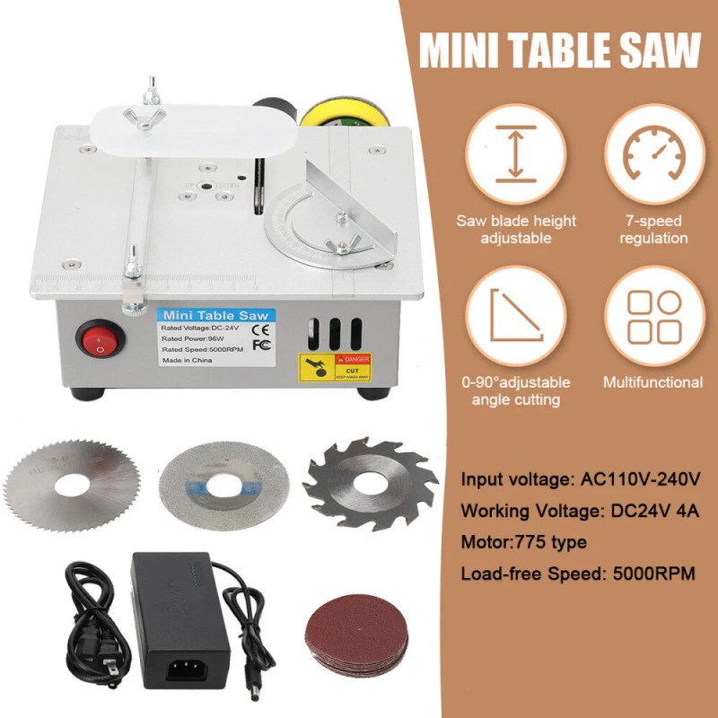 Mini Desktop Table Saw DIY Electric Woodworking Saw Kit for