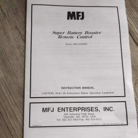 MFJ-4416BRC Supery Battery Booster Remote Control Manual