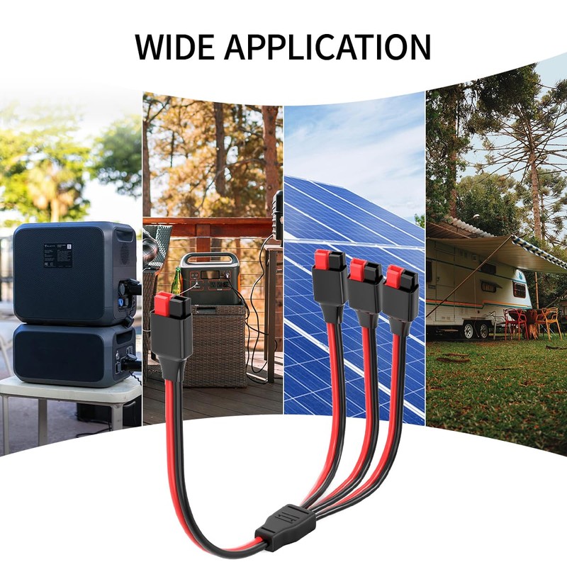 ELFCULB Anderson Splitter Cable,12AWG 1 to 3 Solar Charging Splitter