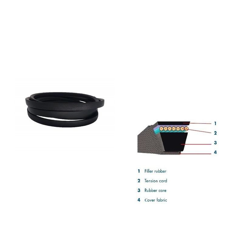 Tcctddos 119-8819 Lawn Mower Belt 1/2" X113 1/2" with 42"