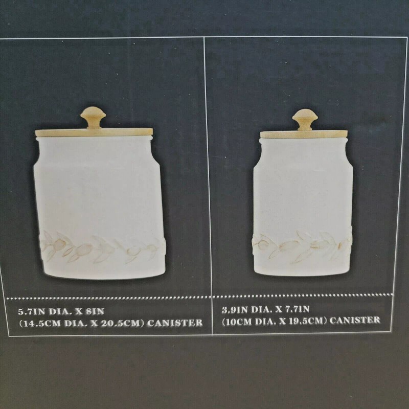 Martha Stewart Collection La Dolce Vita Textured Canisters, Set of