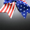 4th of July Large Cheer Hair Bows 8" Patriotic Flag