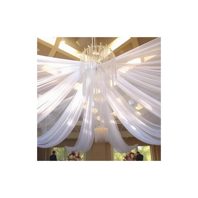 Rollo De Tela De Organza Para Decoración De Boda 1.6x10m