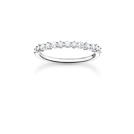 THOMAS SABO TR2343-051-14 Women's Ring White Stones 925 Sterling Silver, Sterling Silver, Cubic Zirconia