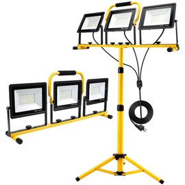 3x70W LED Work Light, Adjustable Tripod Portable Construction Flood Light