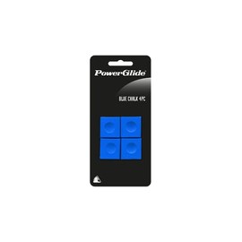 PowerGlide Snooker Pool & Billiard Cue Tip Chalk | Blue Felt Colour | 4 Cubes