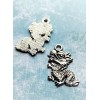 unbrand 10 pieces - Antique Silver Chinese Dragon Charms Pendants