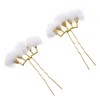 Vaguelly 2pcs U Shaped Hairpins Stylish Bride Hair Accessories Elegant Headdress for Festivals Parties and Ceremonies Durable and Safe Materials Eye Catching Hair Sticks for Women