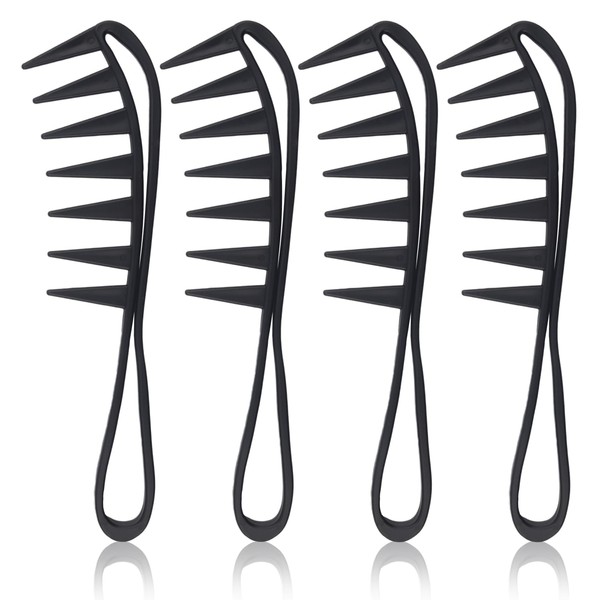 4 pieces wide tooth comb for curls, large curl comb