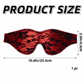 1 Pcs Blindfold for Adults Couples, Red Floral Lace Eye Mask, Soft Comfortable Sleeping Meditation Eyeshade, Valentine's Day Gift for Girlfriend Wife(Red)