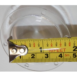 SUPREMETECH Acrylic Dome/Plastic Hemisphere - Clear - 1.5" Diameter, 1/4" Flange with Pre-Drilled Holes