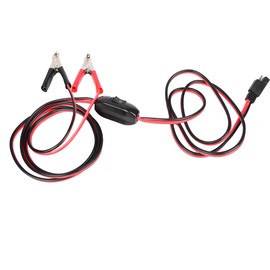 ​HUIQIAODS 8FT/2.5M 14AWG SAE to Battery Alligator Clip Wire Harness with On/Off Switch 12V 2Pin Quick Disconnect Extension Cable SAE to Battery Clamp for Cars Motorcycles Solar Panels Ect