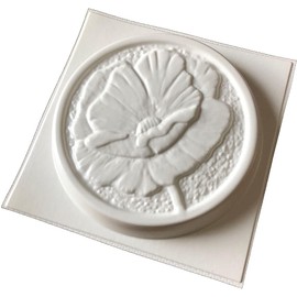 Poppy Garden Concrete or Plaster Plaque Mould Stepping Stone Mold
