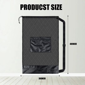 30” x 40” Ball Bags for Football, LIAMGUS Extra Large Drawstring Mesh Bag for Balls, Heavy Duty Training Equipment Bag with Shoulder Strap, for Rugby Volleyball Football Training Equipment(101*76cm)