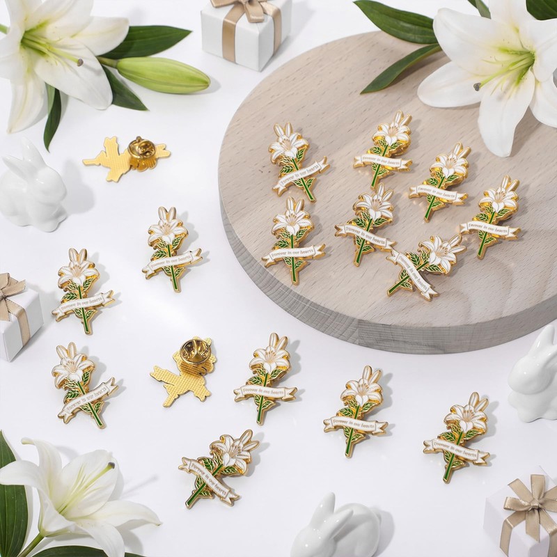 Misdary 50 Pcs Funeral Pins Bulk for Guest Forever in