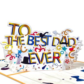 GREETING ART Father's Day Card for Dad, Fathers Day Card,Best Dad Ever Cards, Happy Fathers Day